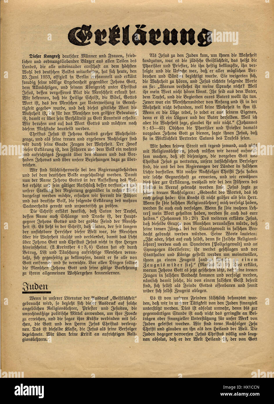 'Erklärung 1933 06 25' fait référence à un document historique du 25 juin 1933, probablement associé à des développements politiques importants en Allemagne pendant la montée du régime nazi. Banque D'Images