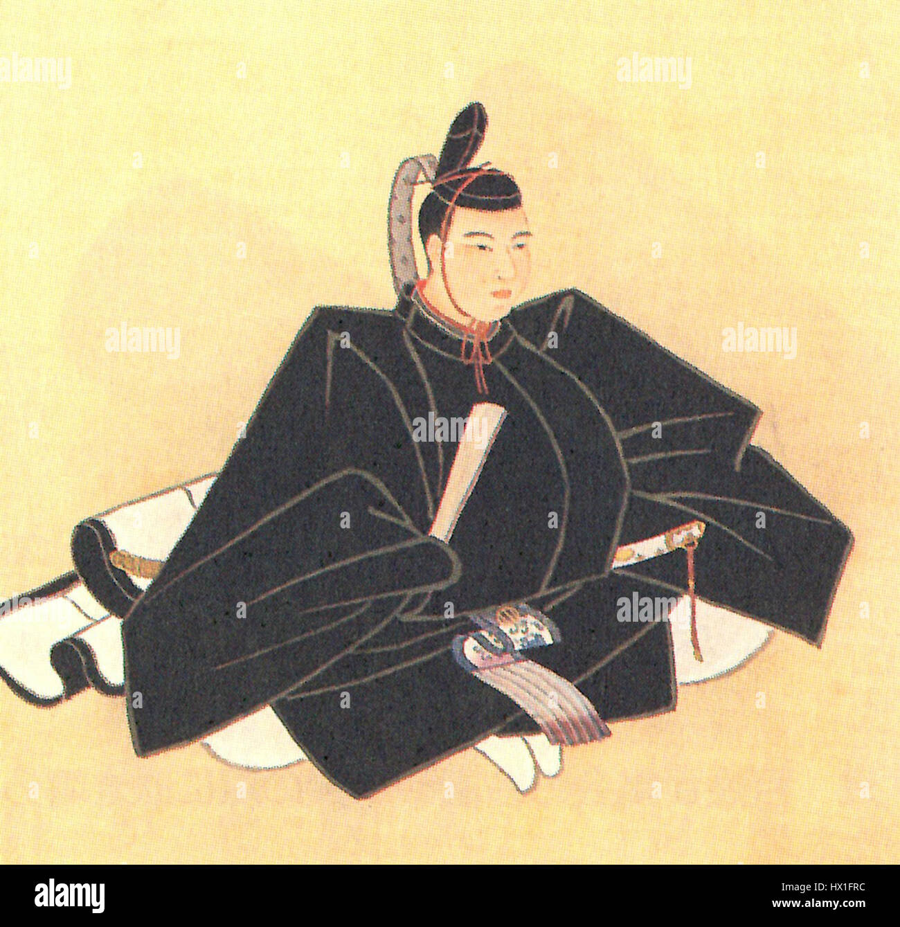 Date Narimura fait référence à une figure de l'histoire japonaise, peut-être un samouraï ou un individu important associé au clan date. Ses contributions sont pertinentes dans le contexte du Japon féodal. Banque D'Images