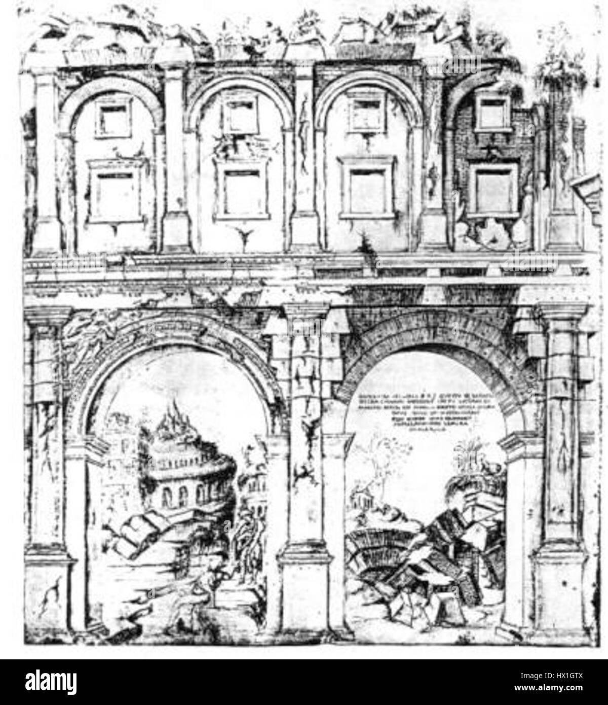 Crypta Balbi 1561 Giuliano da Sangallo Banque D'Images