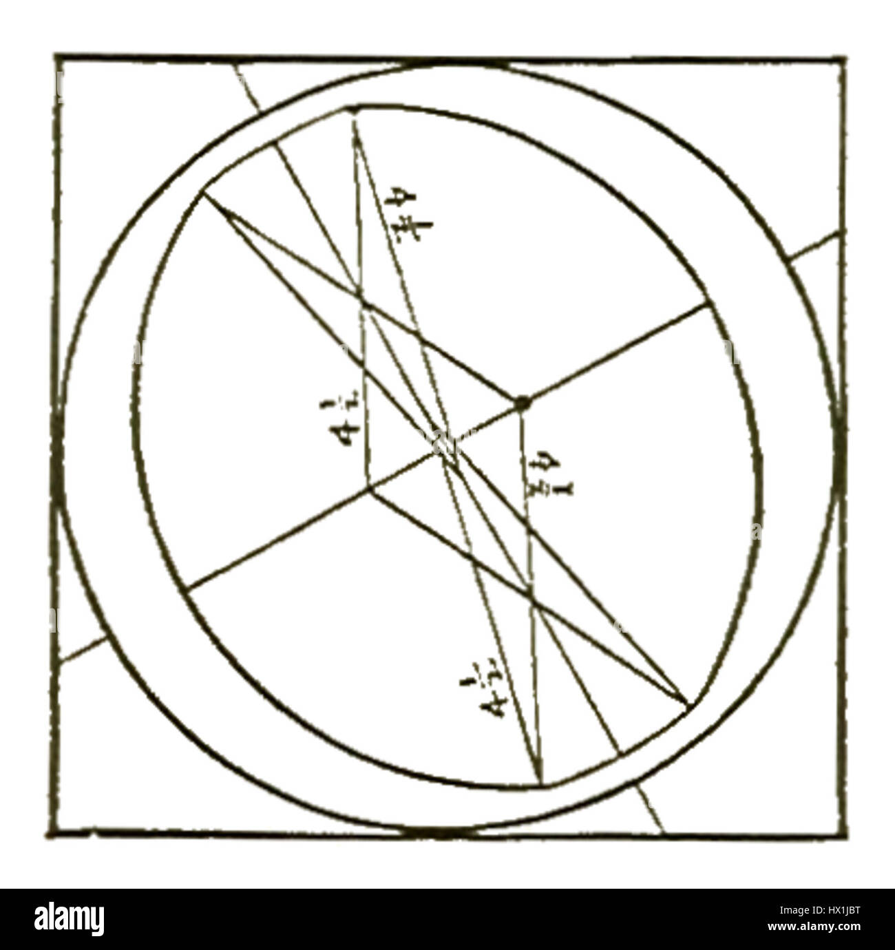 Cette lettre 'O' de Francesco Torniello da Novara, datée de 1517, est un manuscrit historique présentant la calligraphie précoce de l'artiste et la conception de la lettre illuminée. L’ornementation complexe et la lettre stylisée reflètent l’accent mis par la Renaissance sur l’écriture décorative et l’art de la production manuscrite. Banque D'Images