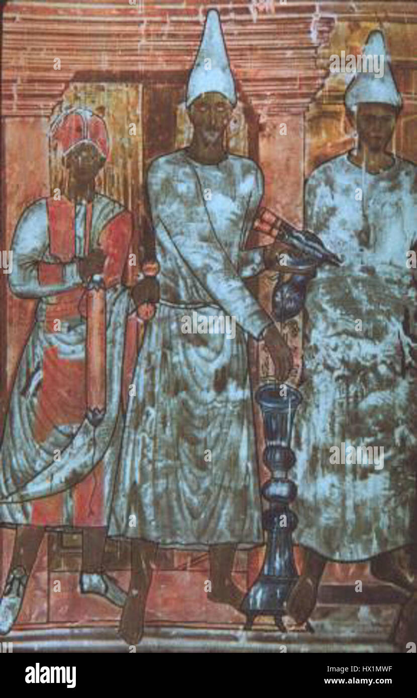 Le sacrifice de Conon est une fresque de Dura-Europos, représentant une scène sacrificielle. La fresque donne un aperçu des pratiques religieuses de la ville antique. Banque D'Images