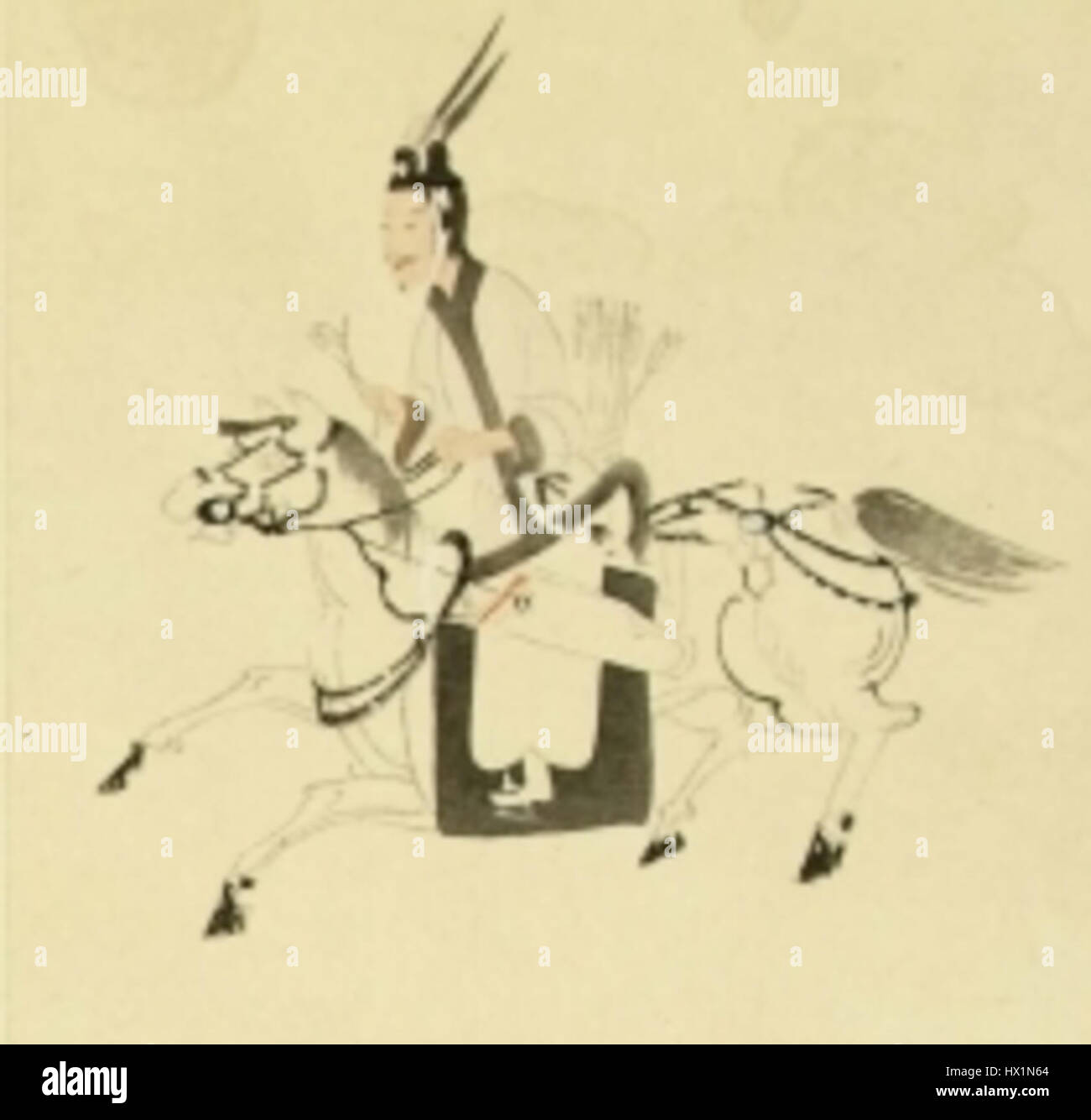 Une figure équestre fait référence à une sculpture ou une œuvre d'art représentant une personne à cheval, symbolisant souvent le pouvoir, le leadership ou des figures historiques. C'est un thème commun dans le classique et la Renaissance multiples Banque D'Images