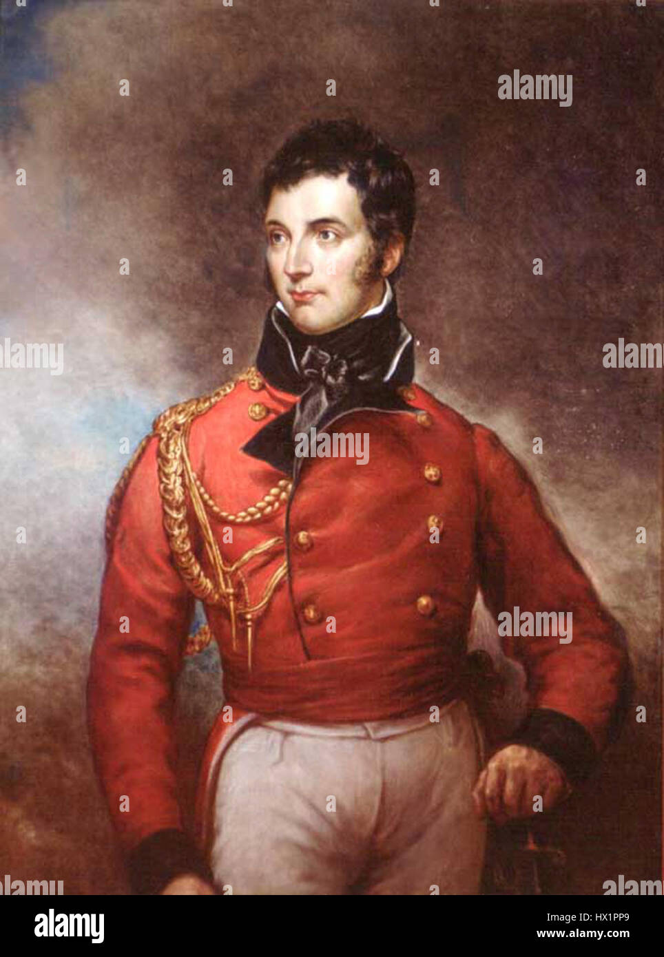 Lieutenant-général Sir George Murray, GCB, lieutenant-gouverneur par intérim du Haut-Canada en 1815, dans un portrait par George Théodore Berthon, vers 1885. Banque D'Images