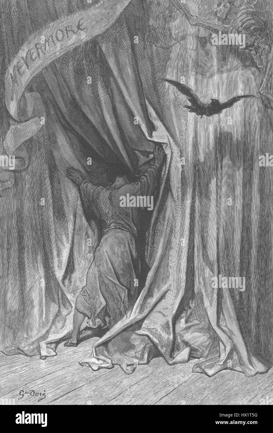 Dore Le Corbeau 1884 01 Banque D'Images