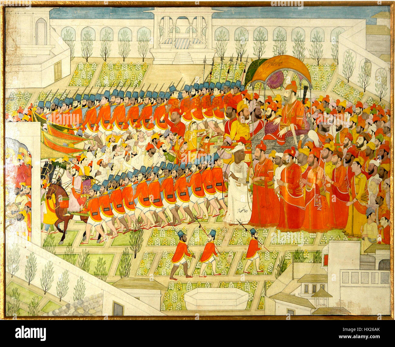 Le roi et son armée, National Museum, New Delhi Banque D'Images