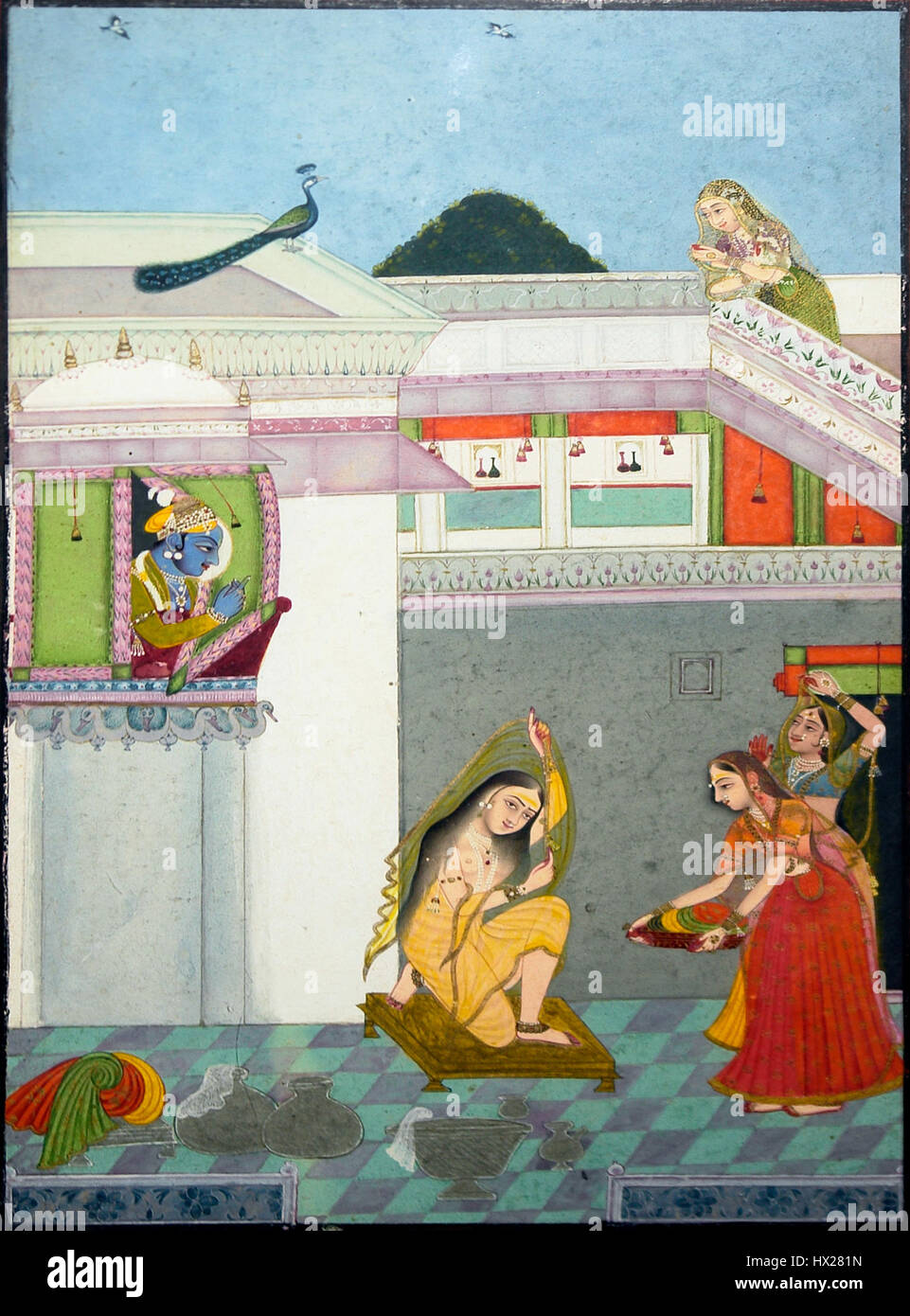Krishna et Radha, National Museum, New Delhi Banque D'Images