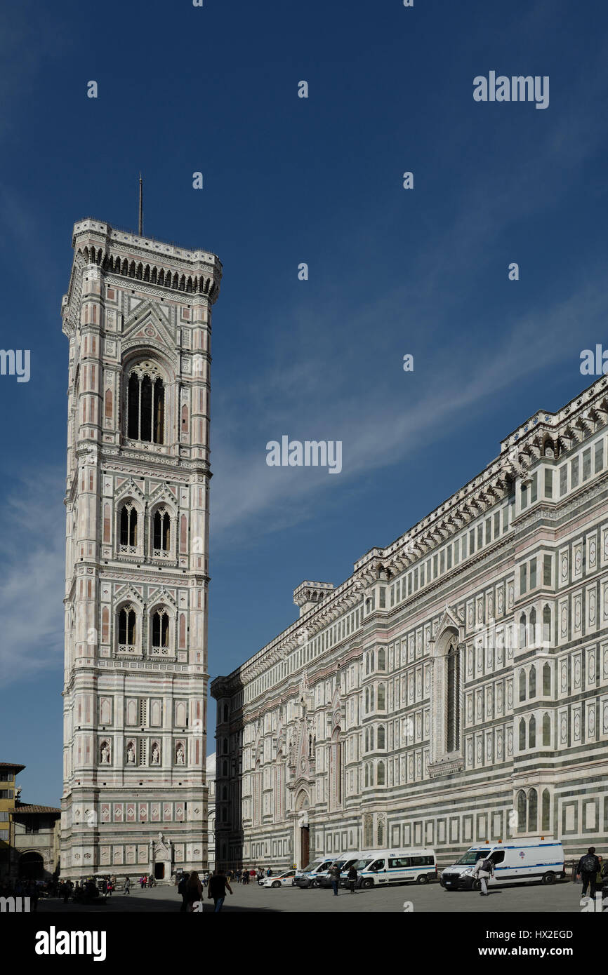 Le Clocher de Giotto, la cathédrale de Florence Banque D'Images