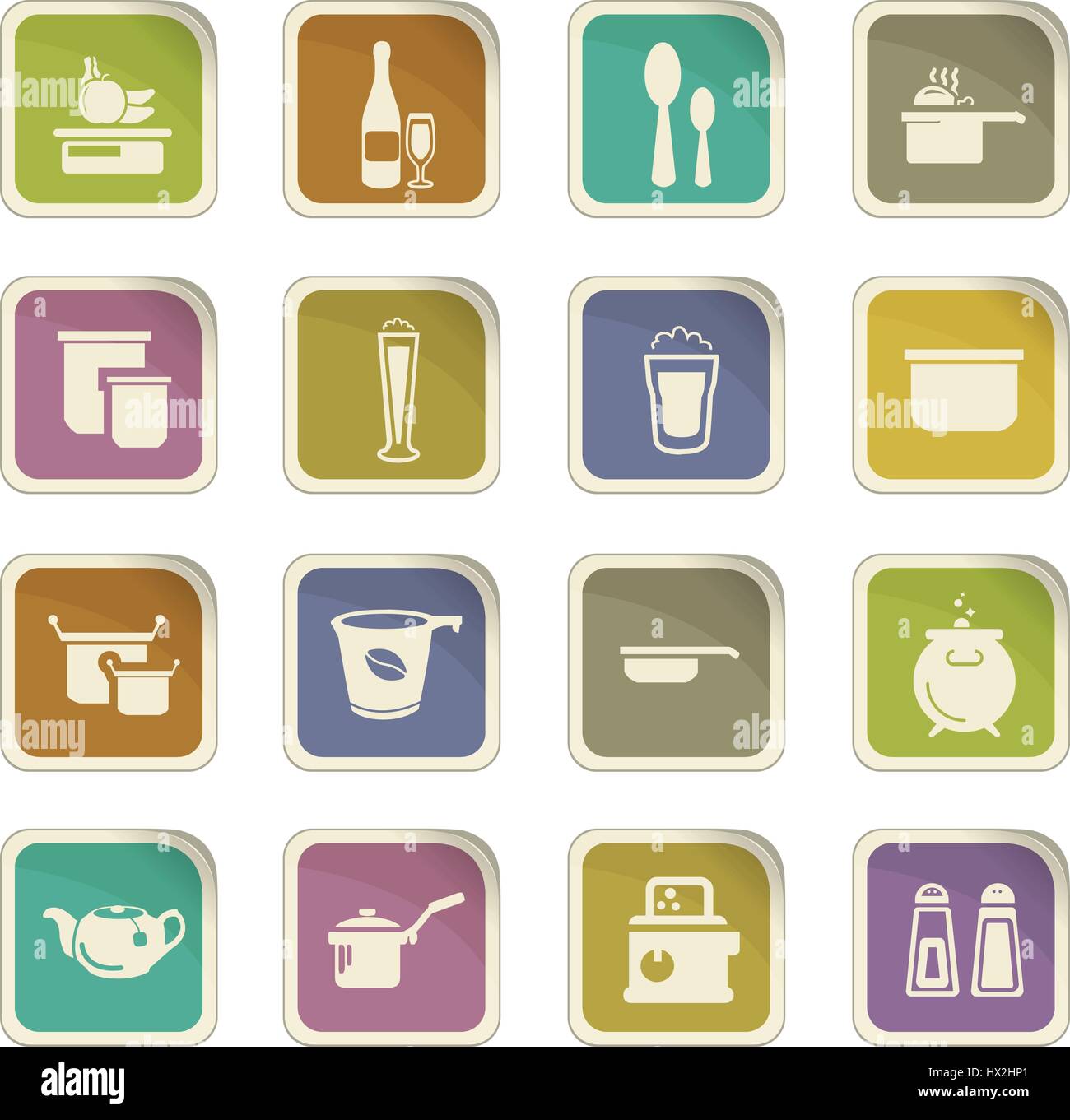 Nourriture et cuisine symbole pour web icons Illustration de Vecteur