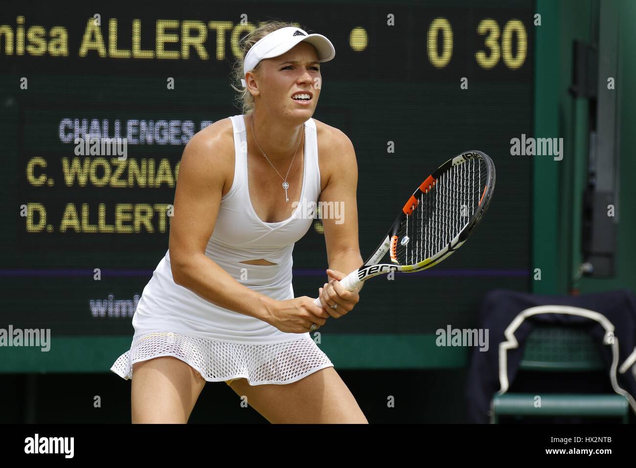 CAROLINE WOZNIACKI DANEMARK DANEMARK LE ALL ENGLAND TENNIS CLUB WIMBLEDON Londres Angleterre 02 Juillet 2015 Banque D'Images