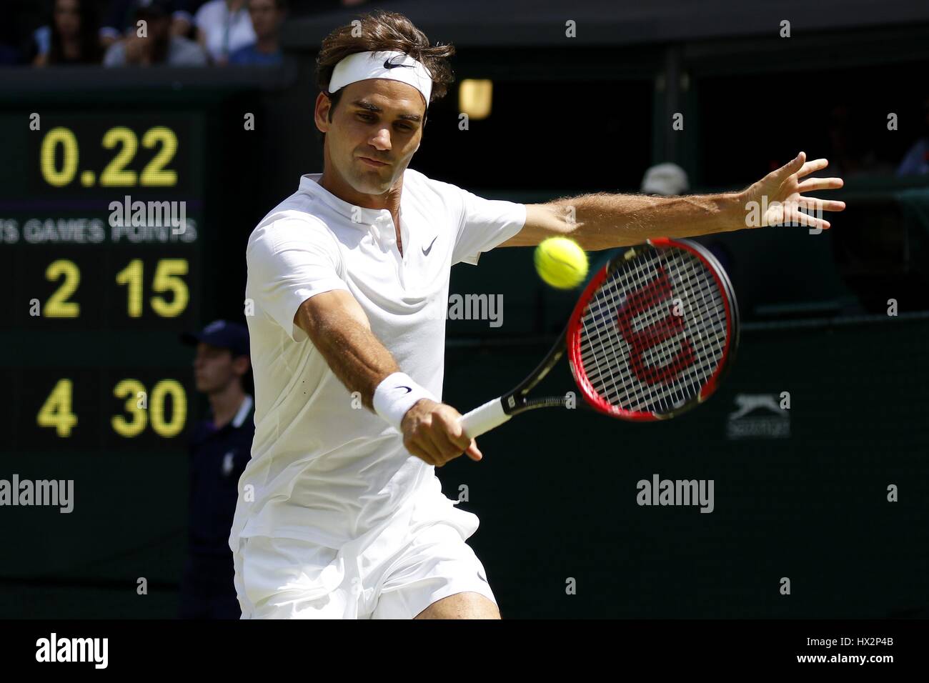 Suisse La Suisse ROGER FEDERER LE ALL ENGLAND TENNIS CLUB WIMBLEDON Londres Angleterre 04 Juillet 2015 Banque D'Images