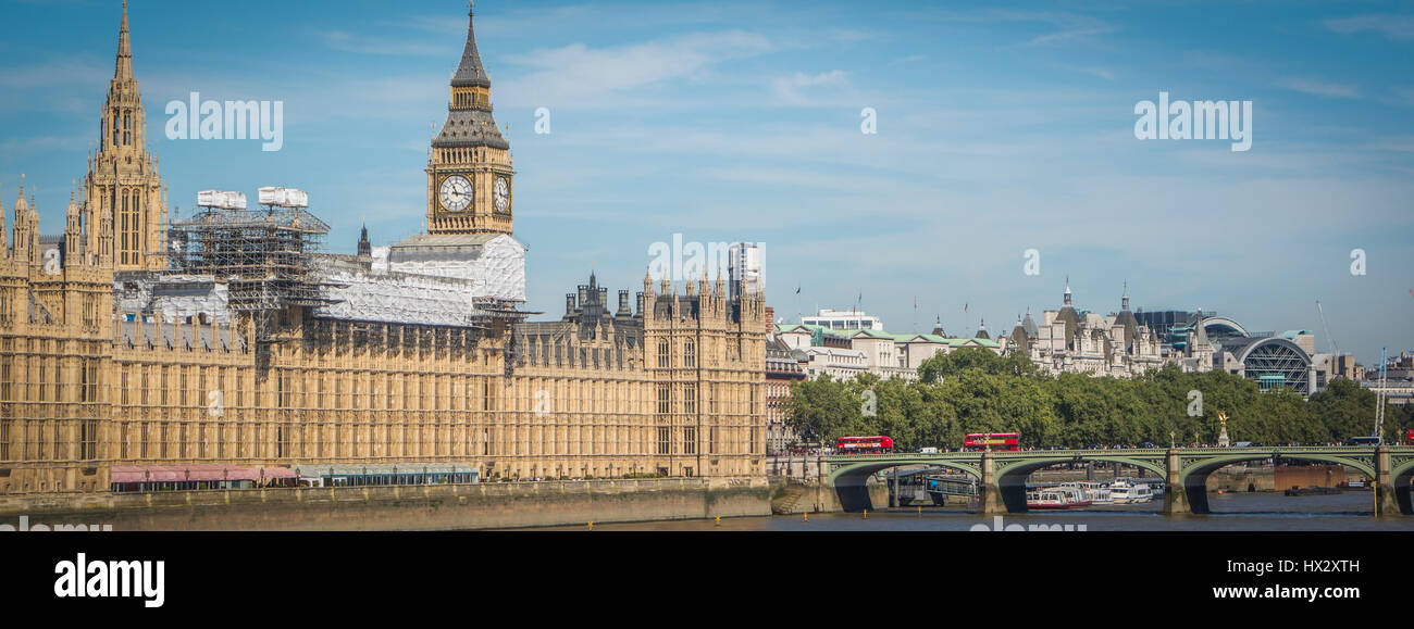 De Lambeth à Westminster Bridge Banque D'Images