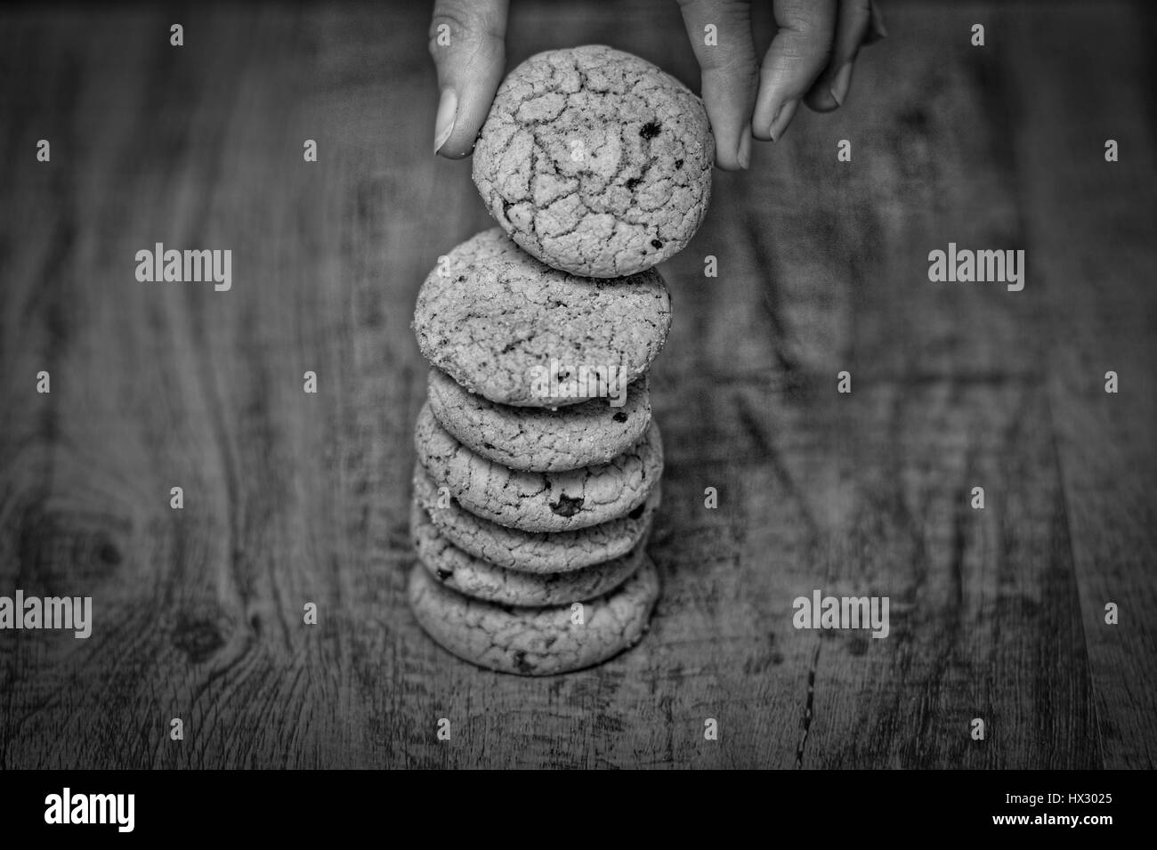Pile de biscuits faits maison Banque D'Images