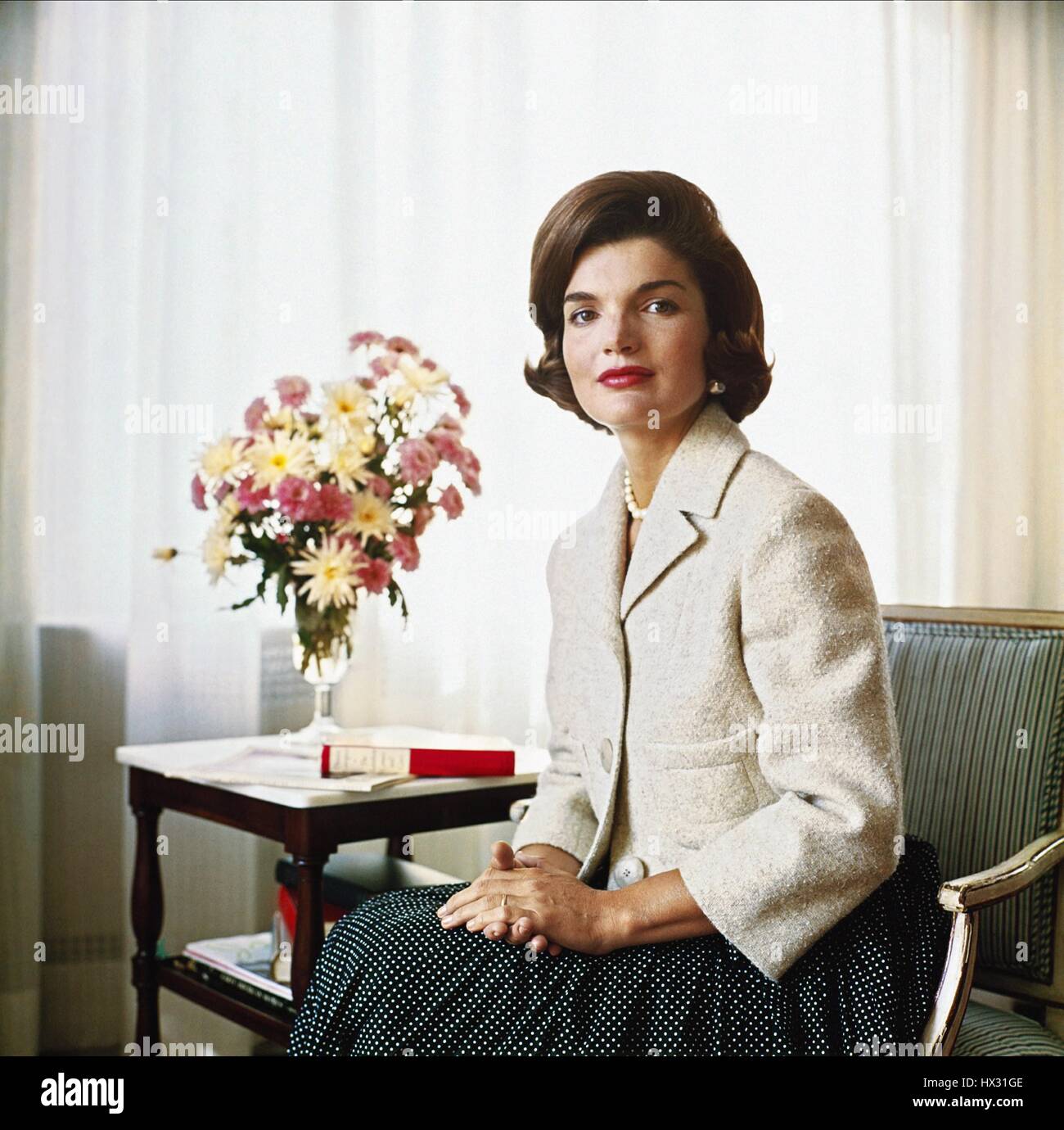 La PREMIÈRE DAME JACQUELINE KENNEDY 01 Juin 1955 Banque D'Images