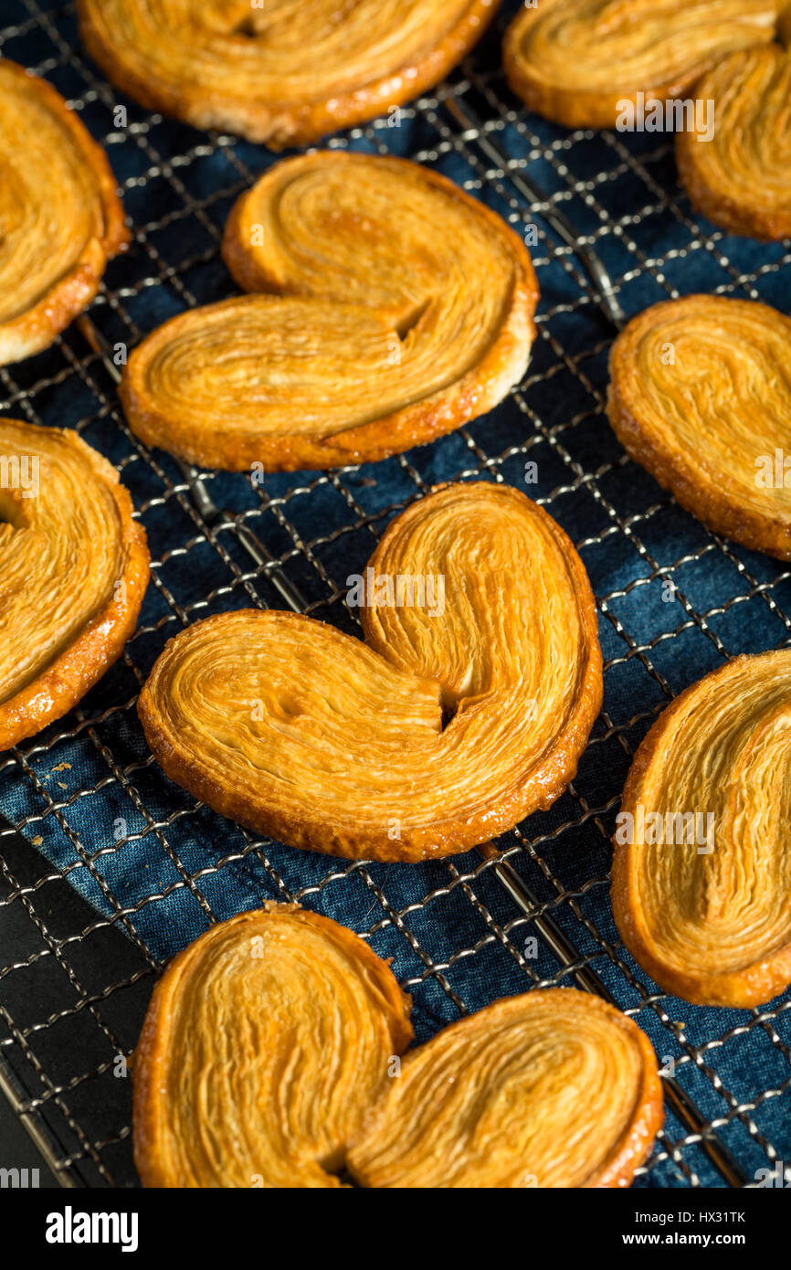 Cookies faits maison palmier sucré prêt à manger Banque D'Images