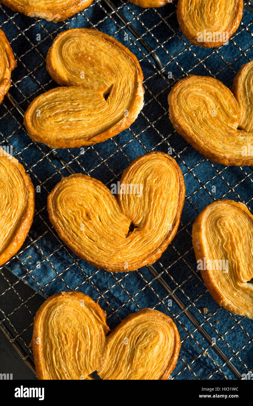 Cookies faits maison palmier sucré prêt à manger Banque D'Images