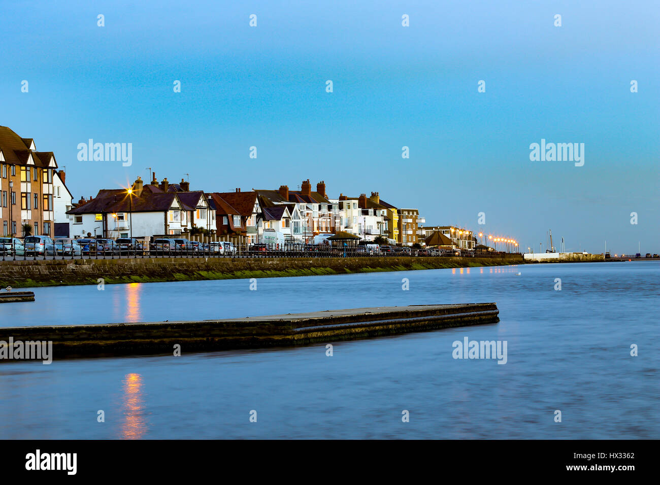 Le coucher du soleil, West Kirby, Wirral Banque D'Images
