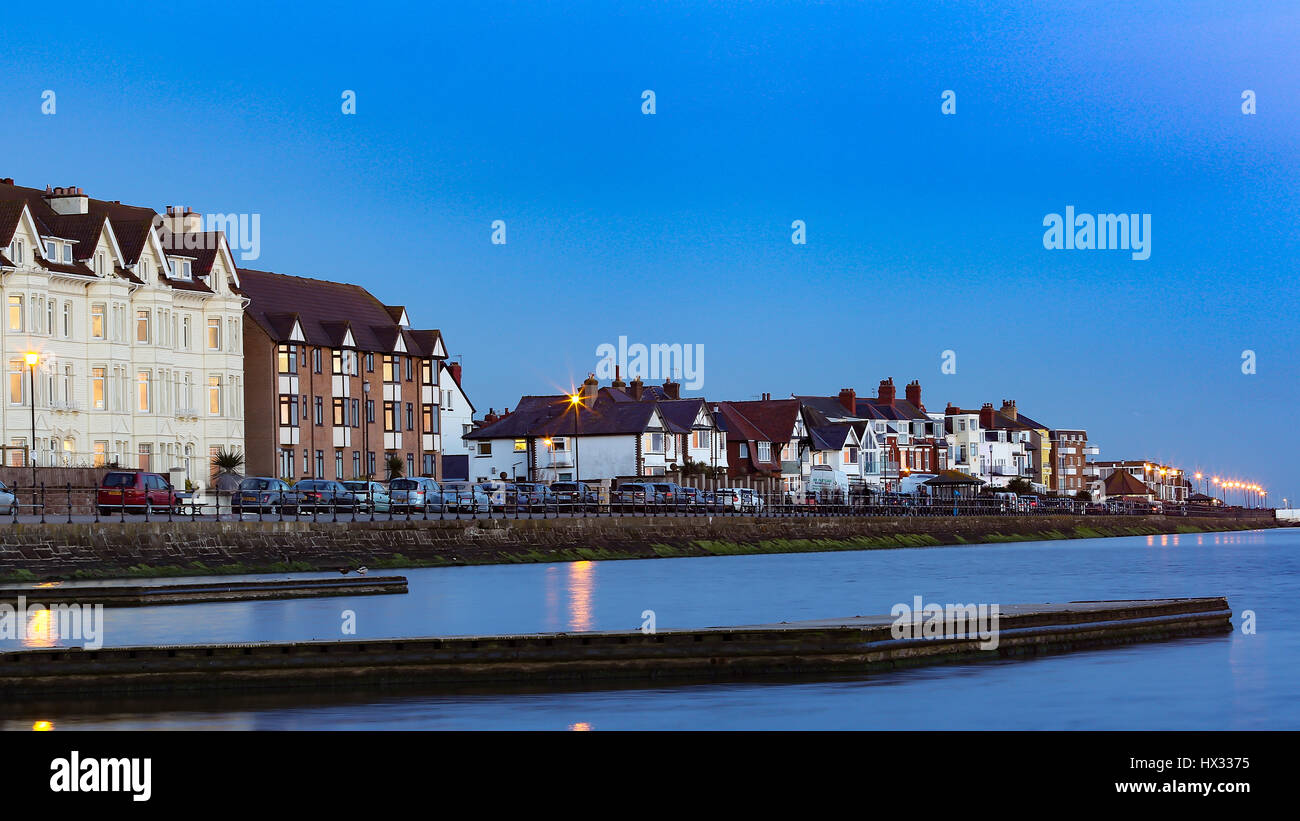 Le coucher du soleil, West Kirby, Wirral Banque D'Images