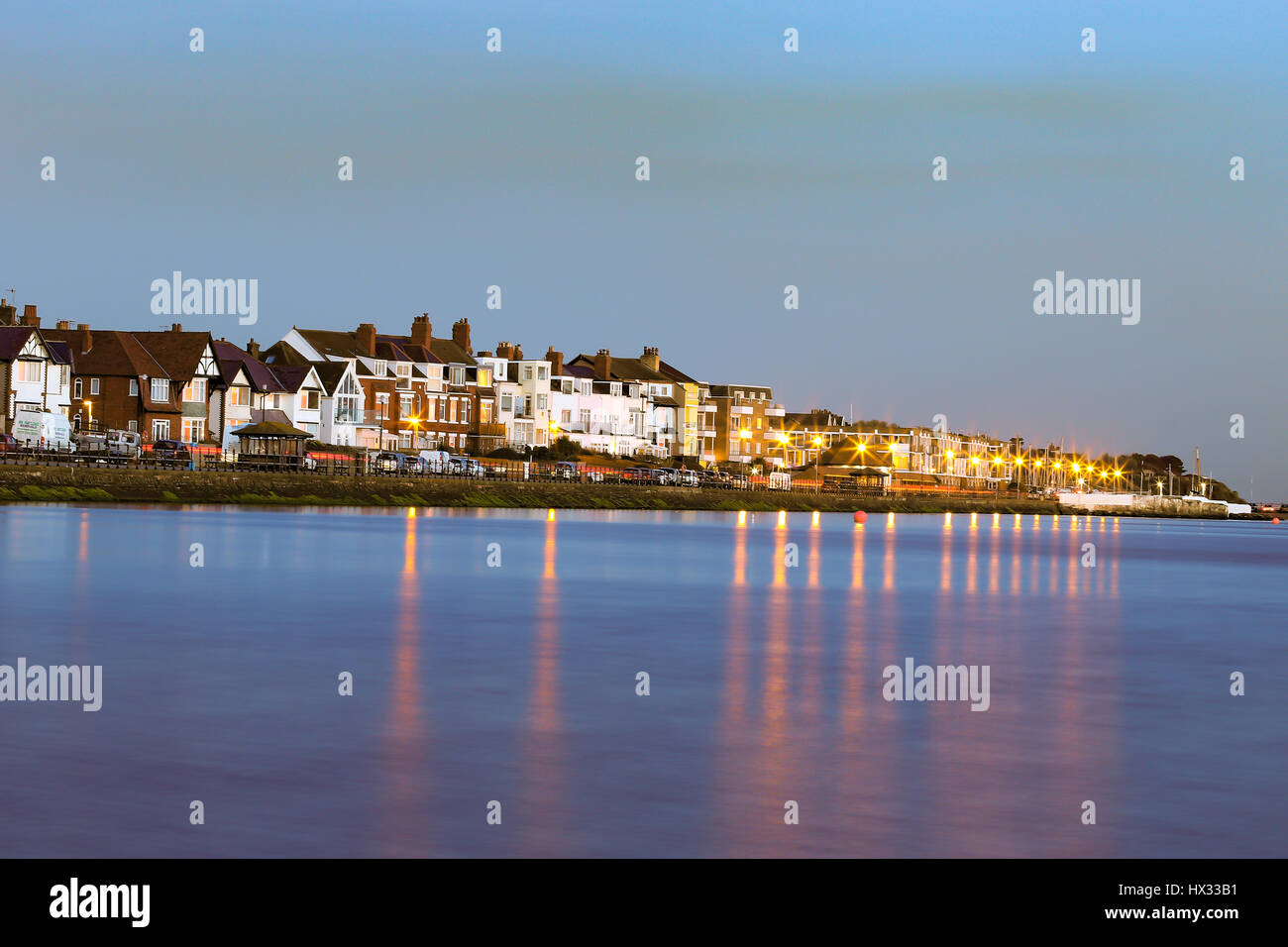 Le coucher du soleil, West Kirby, Wirral Banque D'Images
