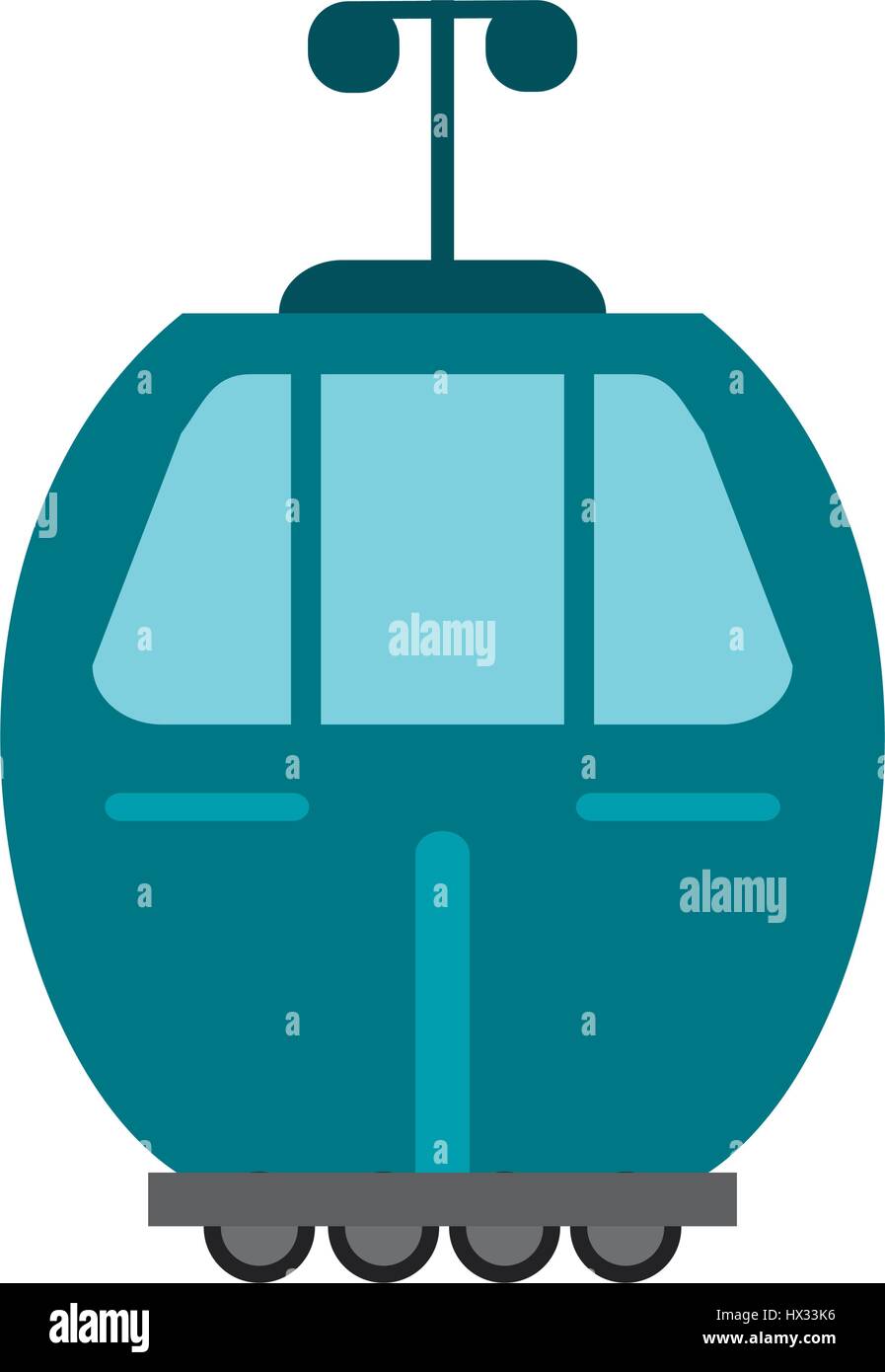 Cable car les roues de transport Illustration de Vecteur