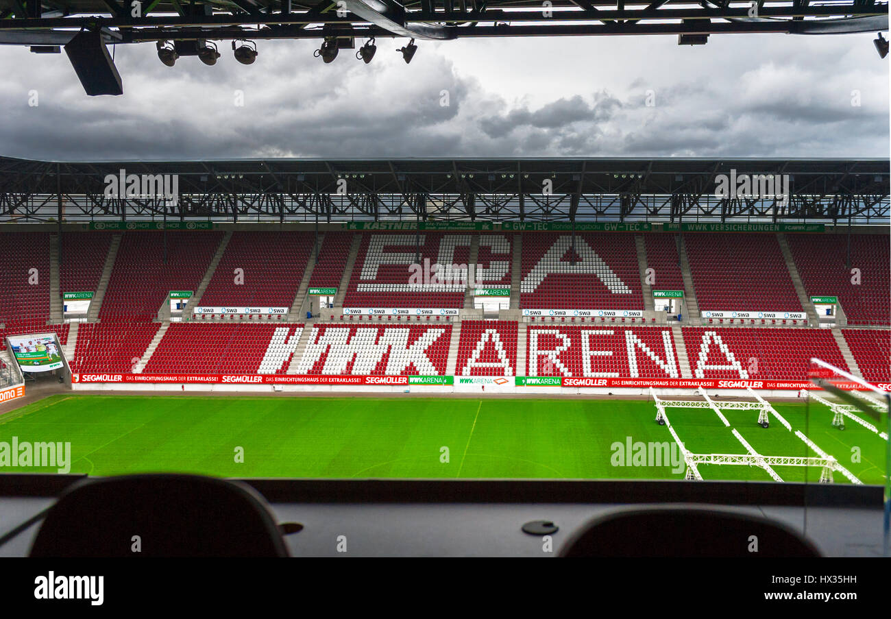 Visite de l'Arena - WWK stade officiel du FC Augsburg Banque D'Images