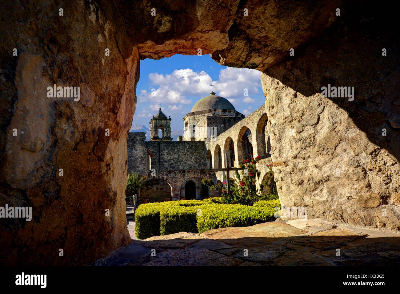 Mission San Jose - San Antonio Texas Banque D'Images