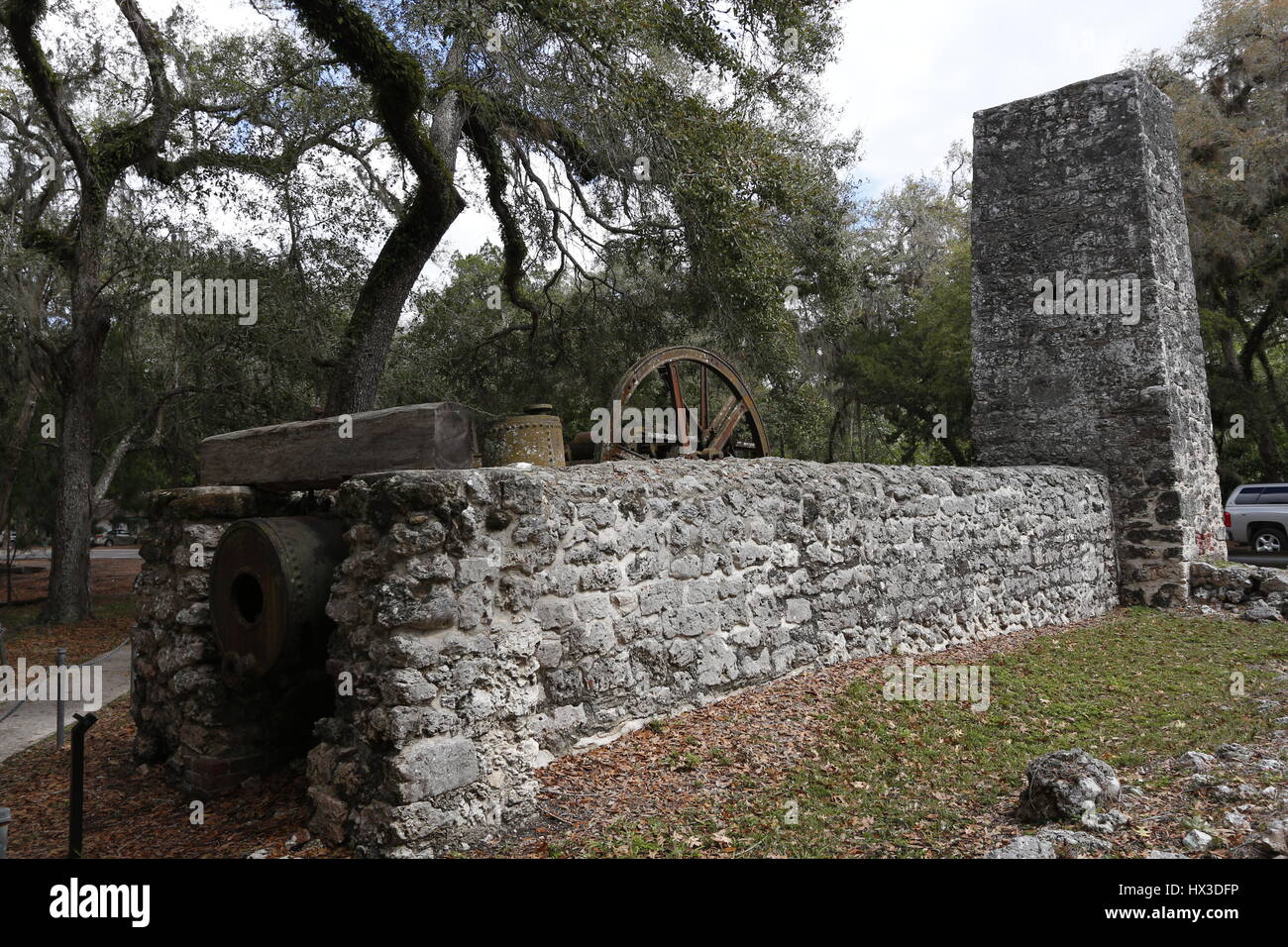 Yulee Sugar Mill Ruins Historic State Park Banque D'Images