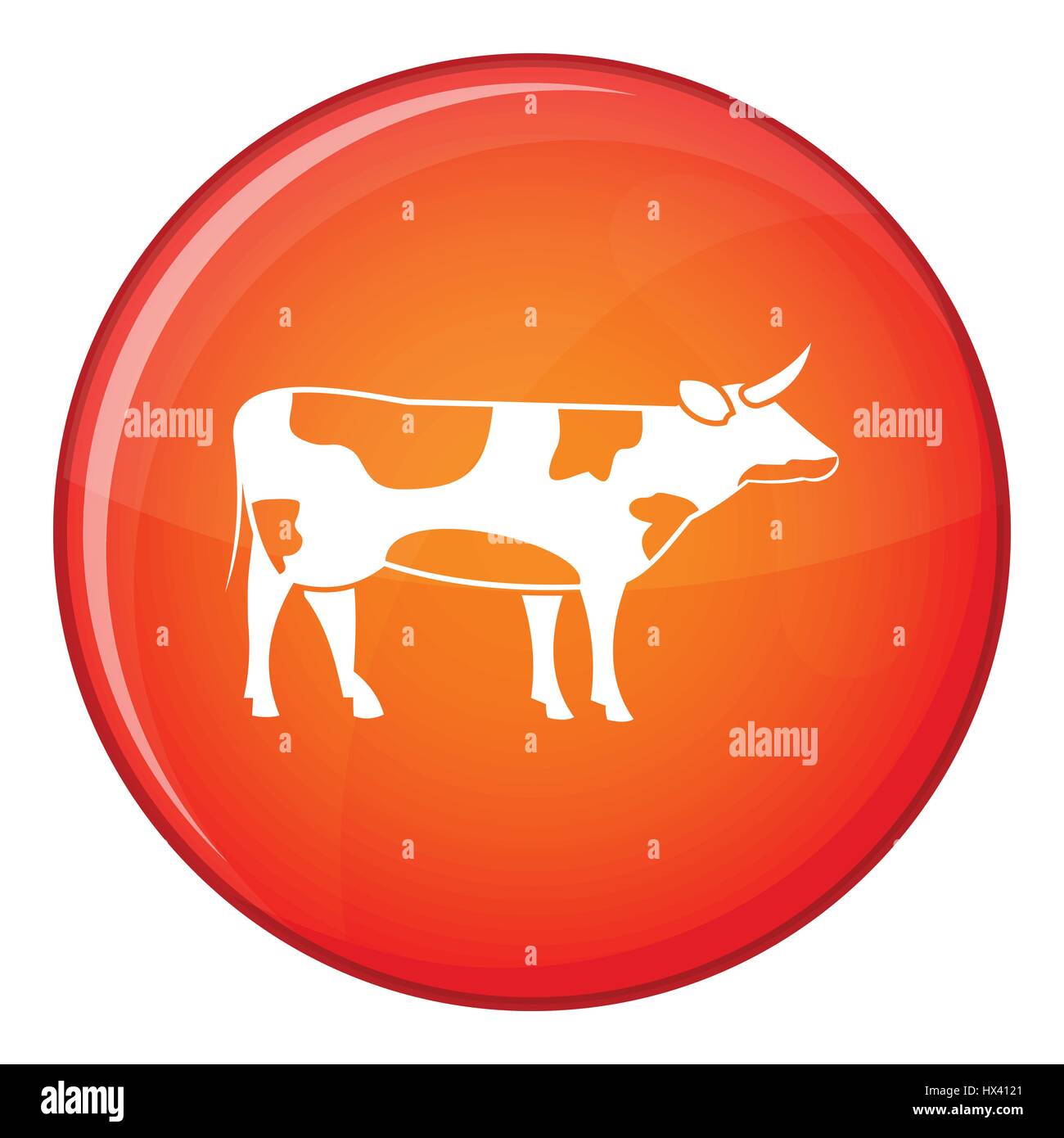 La Suisse, l'icône de style plat vache Illustration de Vecteur