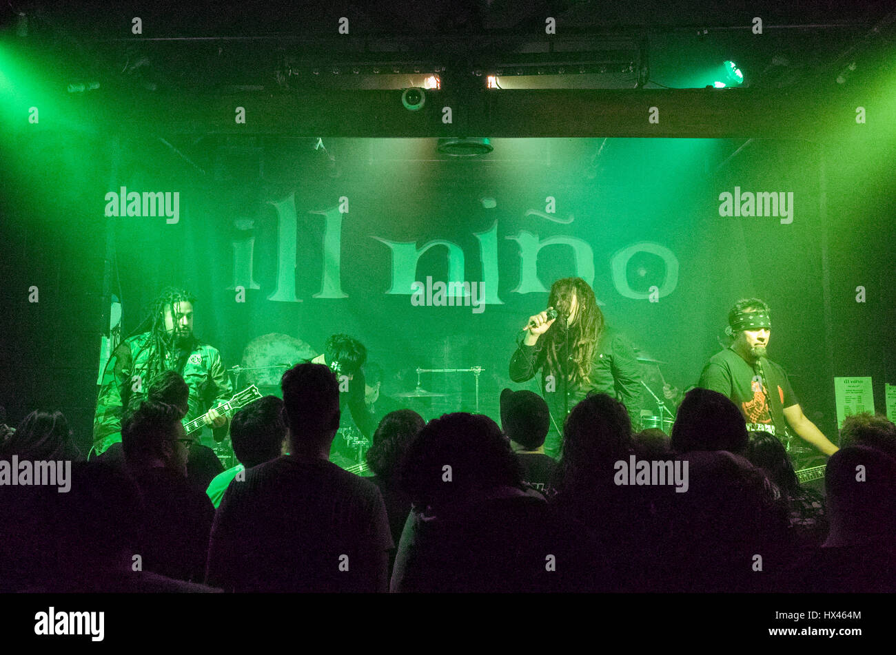Le front de mer, à Norwich. England UK. 23 mars 2017. Un groupe de heavy metal américain malade Niño garniture un concert au bord de l'eau à un public très réceptif sur leur "15 ans de révolution". Banque D'Images