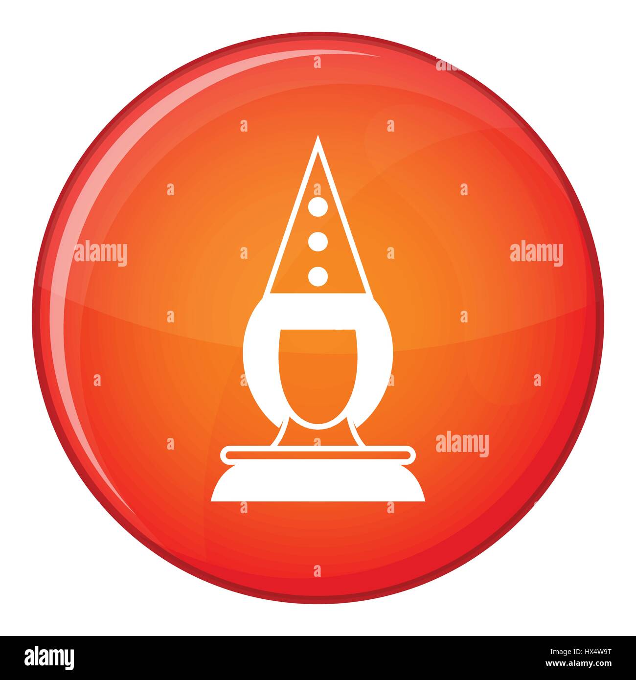 Clown Pierrot, icône de style plat Illustration de Vecteur