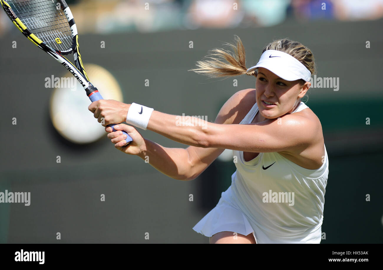 Eugénie BOUCHARD CANADA CANADA LE ALL ENGLAND TENNIS CLUB WIMBLEDON Londres Angleterre 24 Juin 2014 Banque D'Images