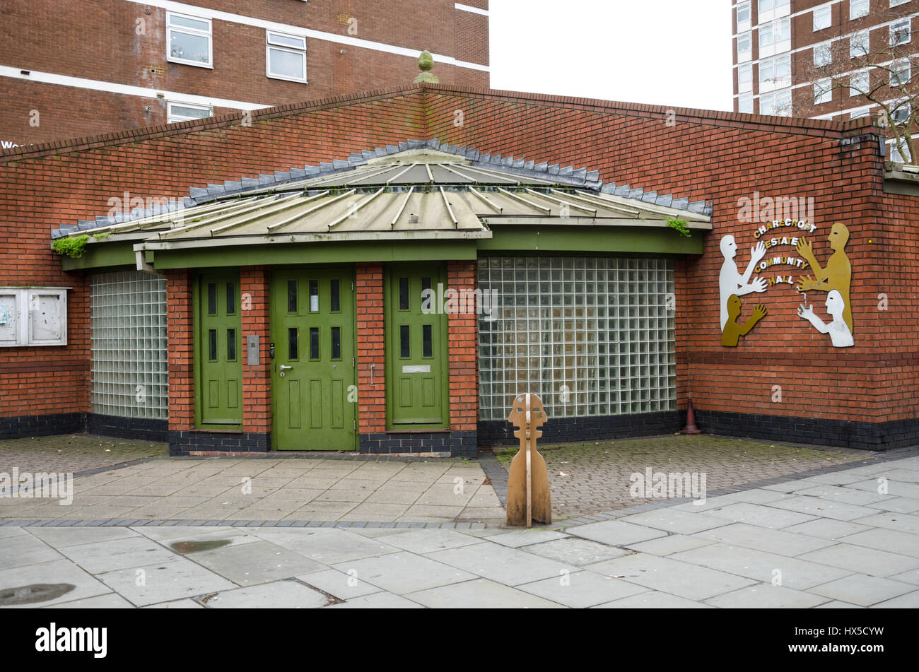 Charecroft Estate Community Hall Banque D'Images