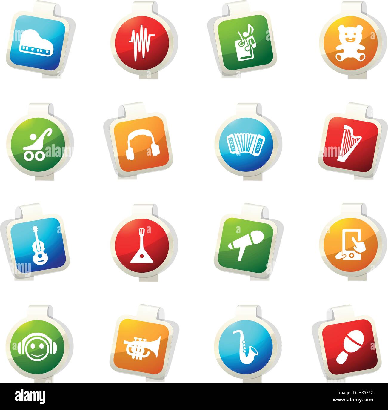 Les jouets d'icône de couleur pour les sites web et d'interfaces utilisateur Illustration de Vecteur