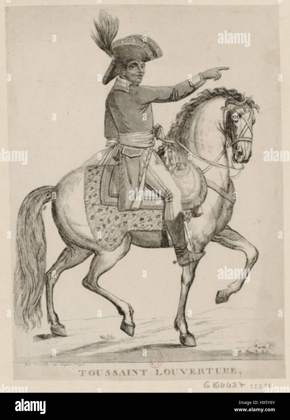 Portrait de Toussaint Louverture, C3A0 cheval1 Banque D'Images