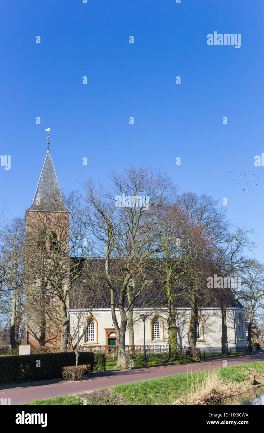 L'église médiévale dans le village historique Zuidwolde, Holland Banque D'Images