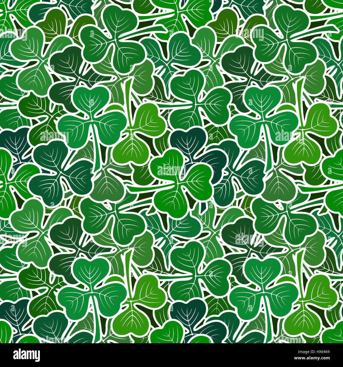 Les feuilles de trèfle, continu Illustration de Vecteur