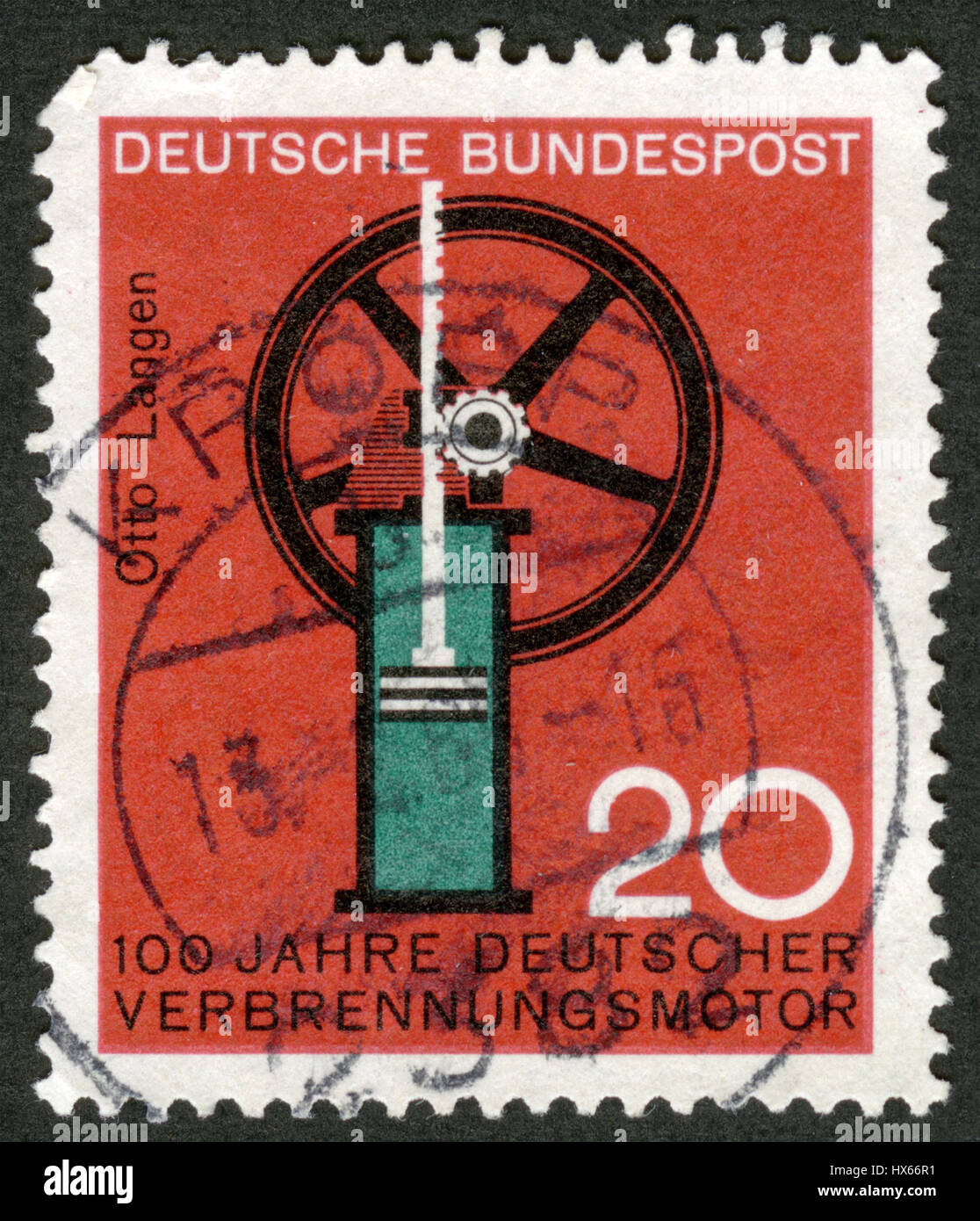 L'Allemagne, poste, timbres, timbres, Otto Langen Banque D'Images
