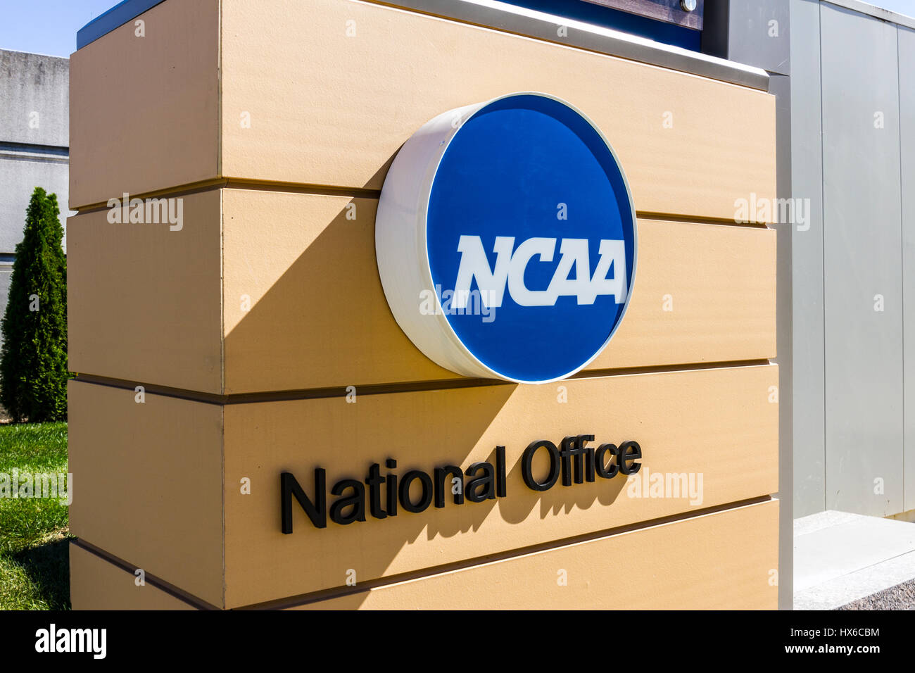 Indianapolis - Circa Octobre 2016 : National Collegiate Athletic Association Siège. Le NCAA réglemente les programmes sportifs de nombreux collèges et des nations unies Banque D'Images