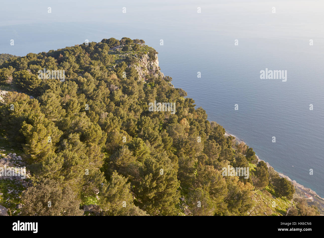 Monte Pellegrino et la mer - Palerme Banque D'Images