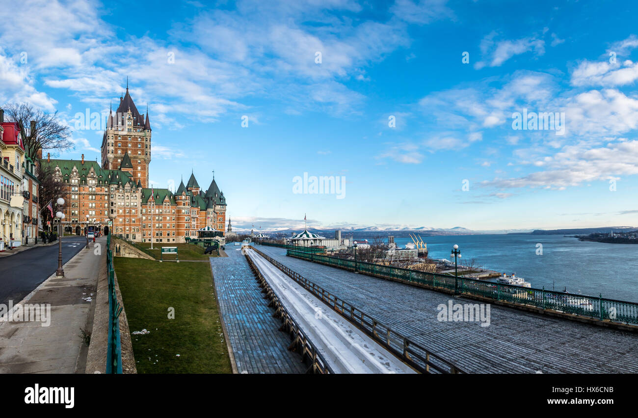 Le Château Frontenac et la terrasse Dufferin - Ville de Québec, Québec, Canada Banque D'Images