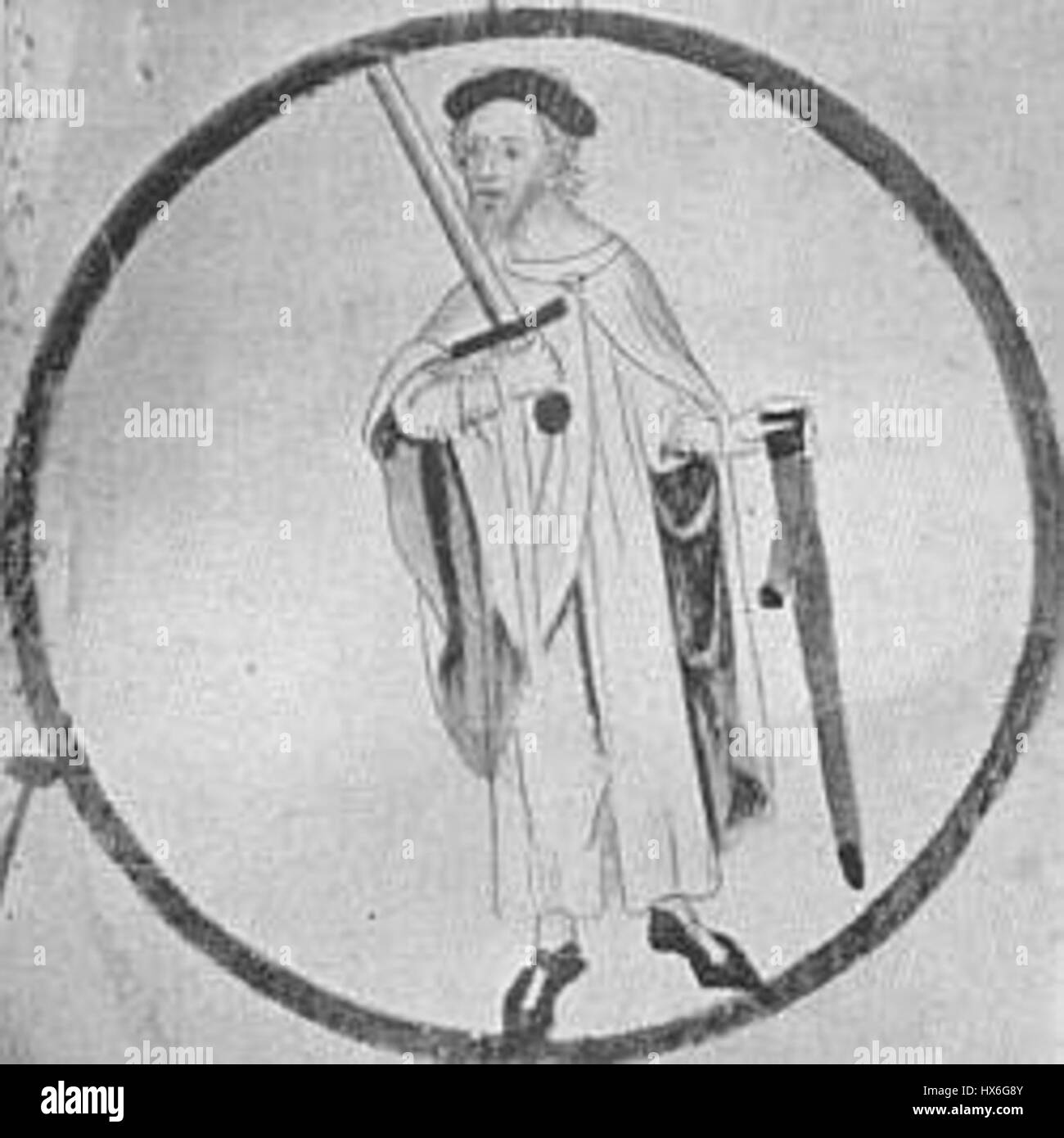 Wilfred II de Barcelone était un noble catalan et le comte de Barcelone au début du Xe siècle. Son règne a joué un rôle important dans l'histoire de la Catalogne et de la péninsule ibérique au cours de la période du début de l'Europe médiévale. Banque D'Images