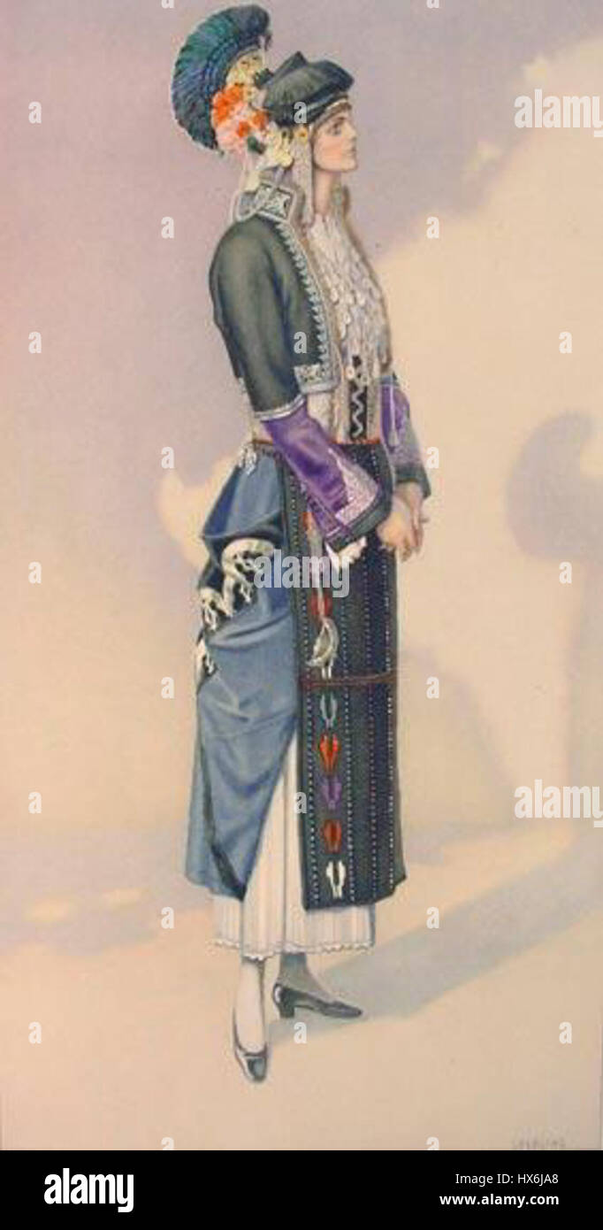 Le costume grec macédonien, en particulier de la région de Roumlouki, représente le costume traditionnel porté par les Grecs de la région. Le costume reflète un mélange d'influences culturelles, y compris les styles byzantin et ottoman, et est souvent porté pour des cérémonies ou des danses folkloriques. Banque D'Images