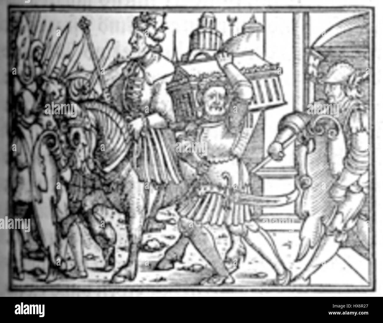 Le terme « Shishak pillage de Jérusalem » fait référence à un événement dans l'histoire biblique lorsque le pharaon Shishak d'Égypte a attaqué Jérusalem. Cet événement est représenté dans des textes anciens et l'art, montrant la conquête du pharaon. Banque D'Images