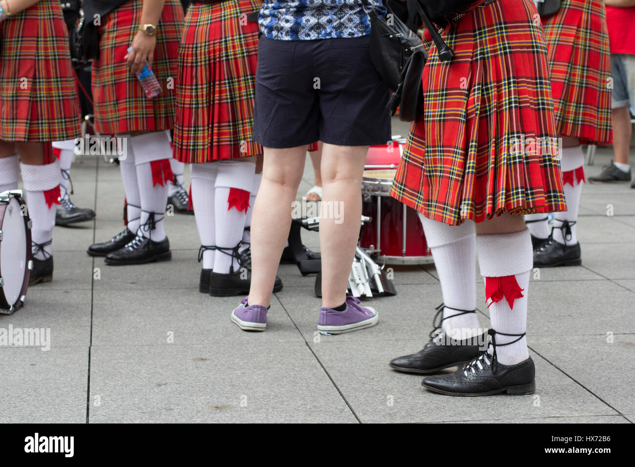 Pipe Band traditionnel écossais Banque D'Images