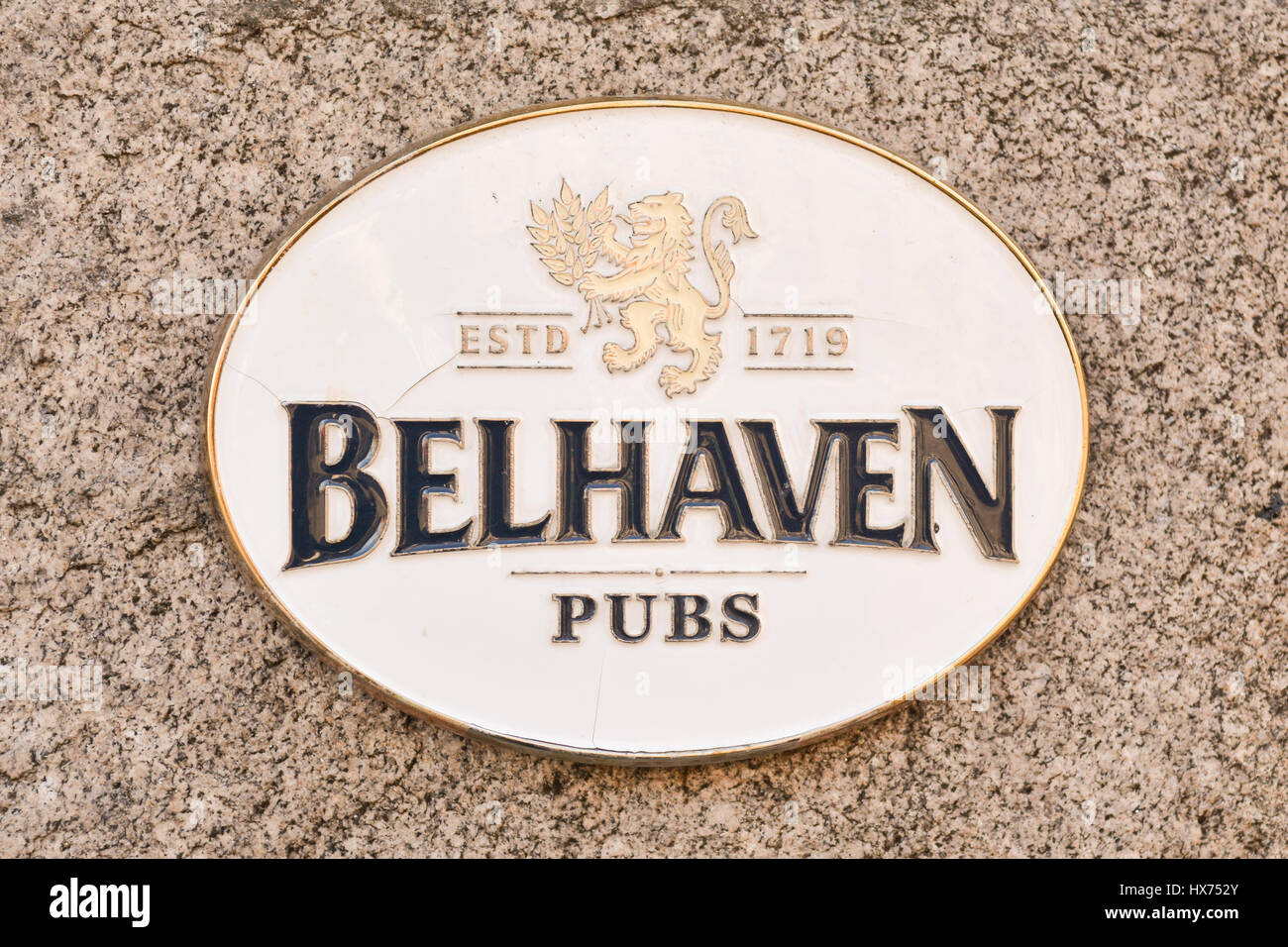 Bellhaven Pub Pubs sign Banque D'Images