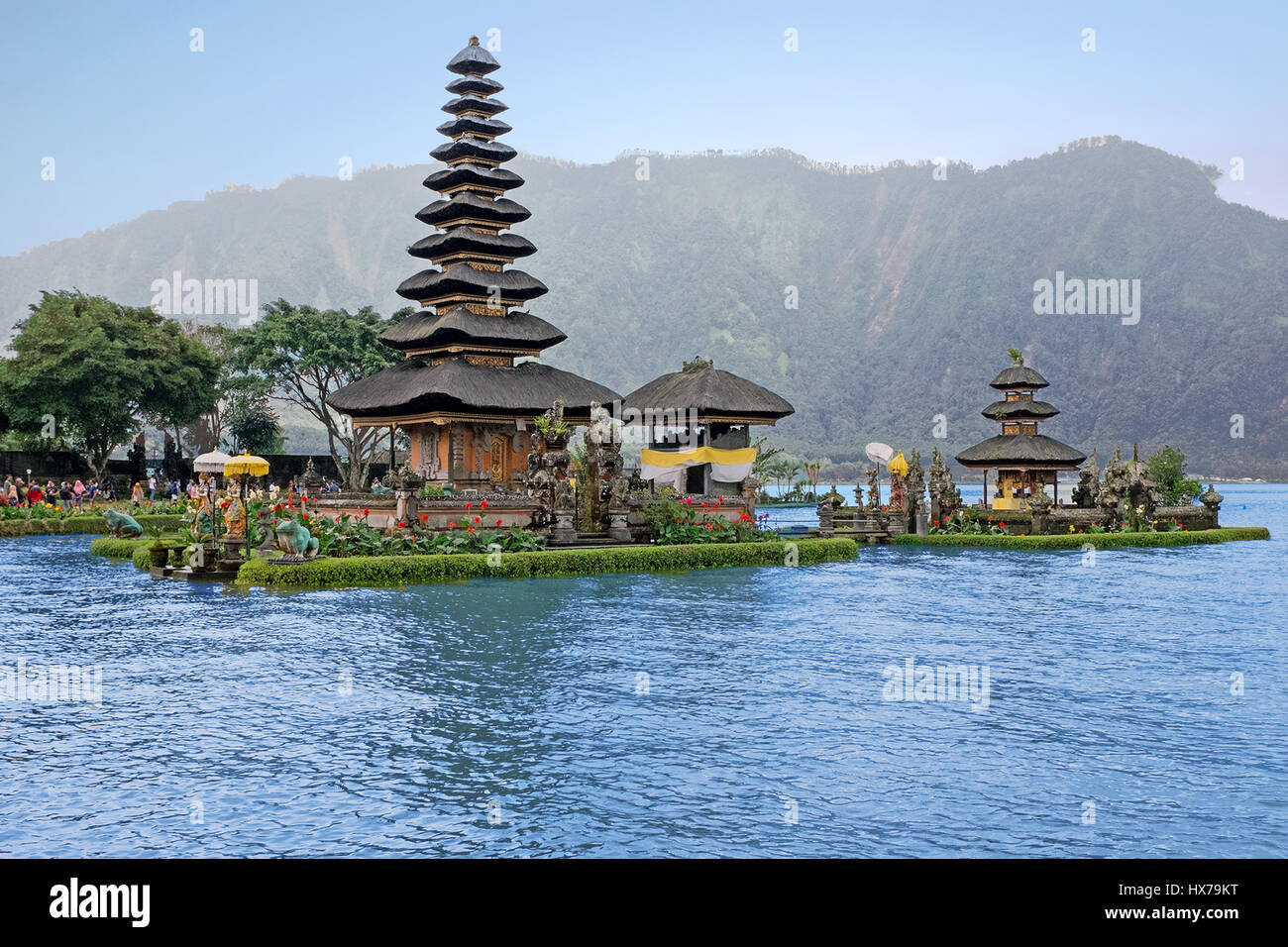Pura Ulun Danu Bratan, temple hindou sur le lac Bratan, Bali, Indonésie Banque D'Images