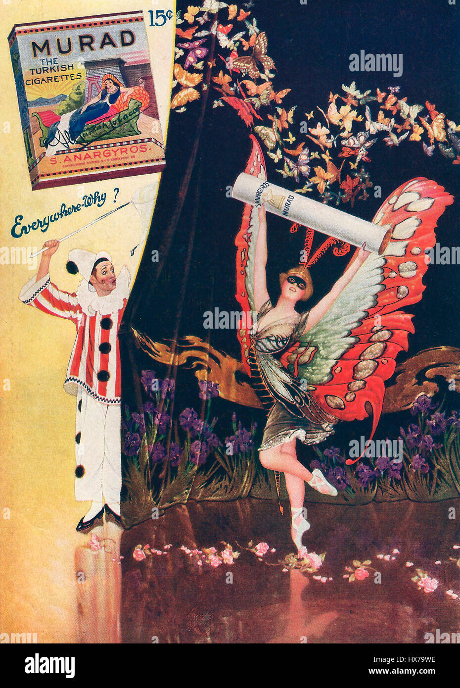 Publicité de cigarettes Murad, vers 1916 Banque D'Images