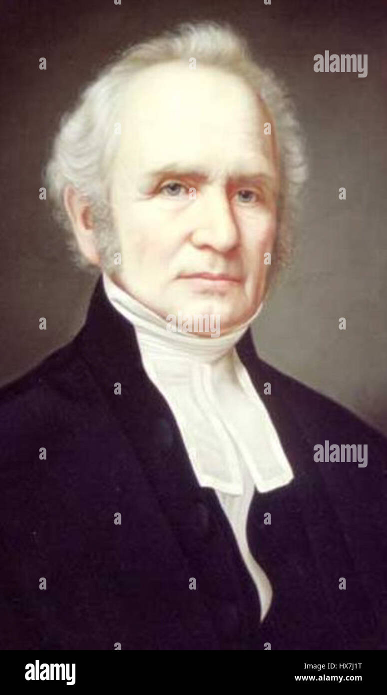 Sir John Beverley Robinson, avocat et homme politique canadien, dans un portrait par George Théodore Berthon, un artiste canadien. Banque D'Images
