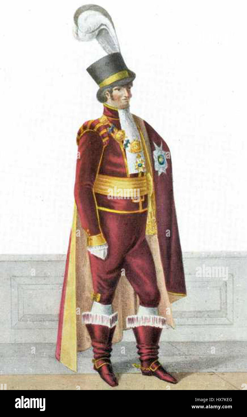 Le 'Serafimerordens lilla dräkt' fait référence à la robe de cérémonie portée dans le cadre de l'ordre suédois des Séraphins. Cette tenue prestigieuse symbolise l'honneur et fait partie des traditions royales et des événements officiels de la Suède. Banque D'Images