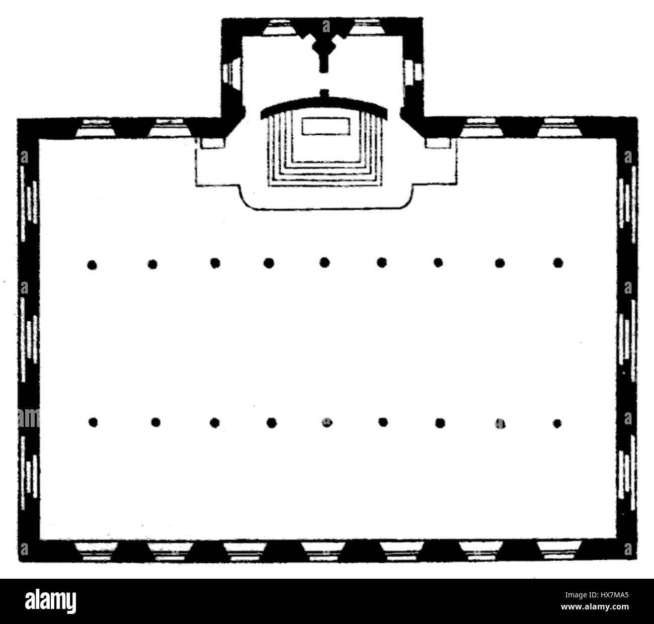 Cette figure fait partie d’un travail qui suggère un arrangement et des caractéristiques des églises paroissiales, en se concentrant spécifiquement sur la conception architecturale et les espaces religieux. Il peut refléter des propositions historiques ou théoriques pour l'aménagement de l'église dans une période donnée. Banque D'Images