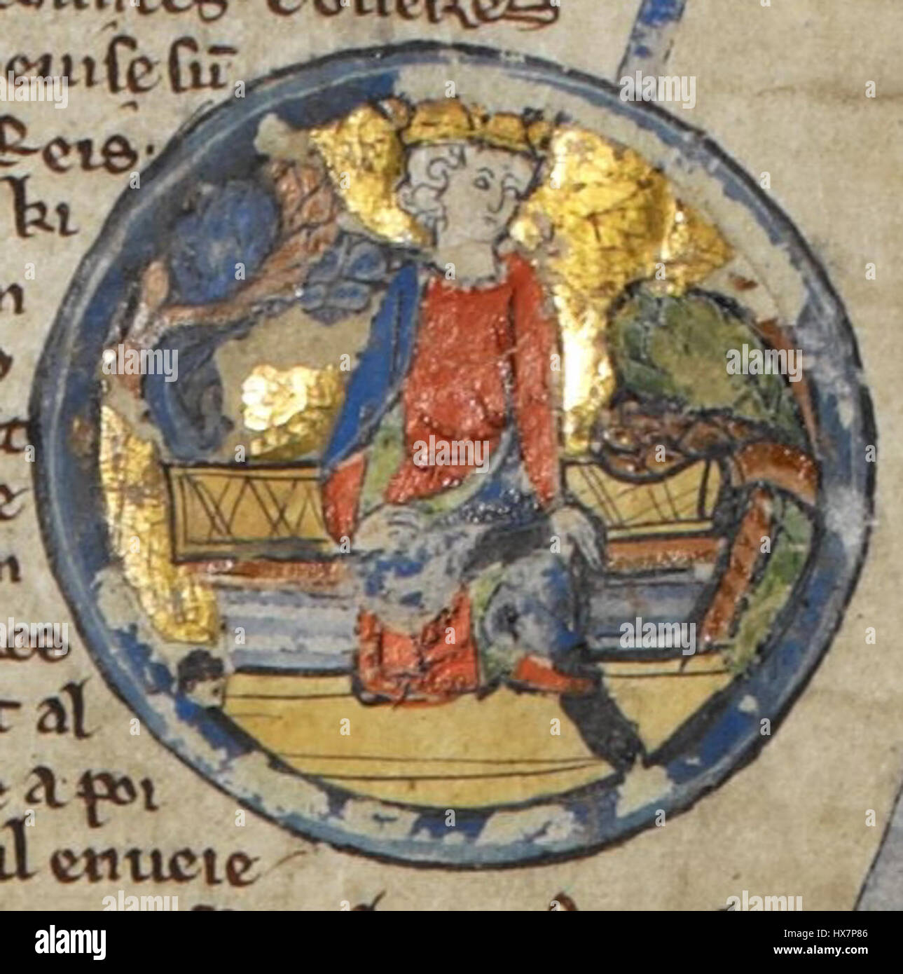 Le manuscrit « C386thelred MS Royal 14 B V » fait probablement référence à un document historique ou à un manuscrit enluminé. Il peut être lié au roi Æthelred l'Unready et offre un aperçu de l'Angleterre anglo-saxonne et du début de l'histoire médiévale. Banque D'Images